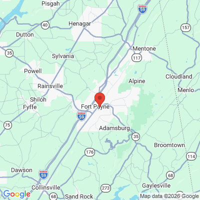 Map to  office in Fort Payne, AL