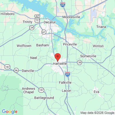 Map to  office in Hartselle, AL