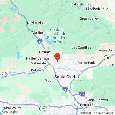 Map to Copper Hills Smiles office in Santa Clarita, CA