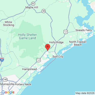 Map to  office in Hampstead, NC