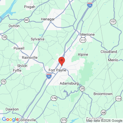 Map to  office in Fort Payne, AL