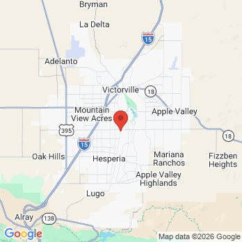 Map to GOLDEN DENTAL GROUP office in Hesperia, CA