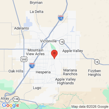 Map to Desert choice dental office in Hesperia, CA