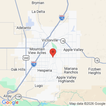 Map to Kelly Smile Dentistry office in Victorville, CA