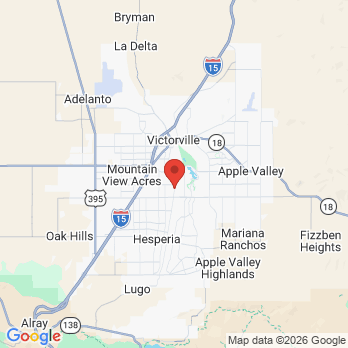 Map to Desert Dental Group office in Victorville, CA