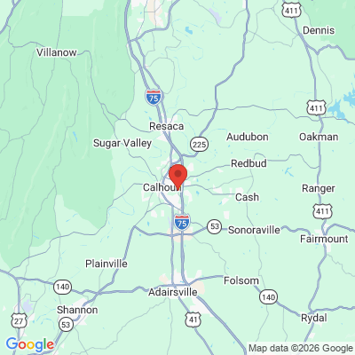 Map to  office in Calhoun, GA