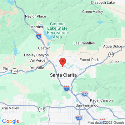 Map to Cinema Dental Care office in Valencia, CA