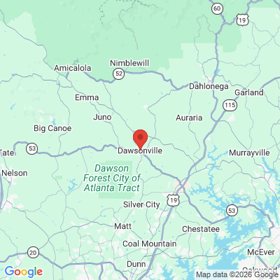Map to  office in Dawsonville, GA
