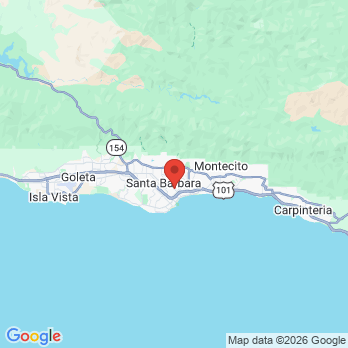 Map to Hlavaty Dental Arts office in Santa Barbara, CA