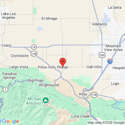 Map to  office in Phelan, CA
