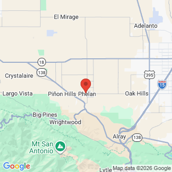 Map to Michelle Marconnette D.D.S, Inc. office in Phelan, CA