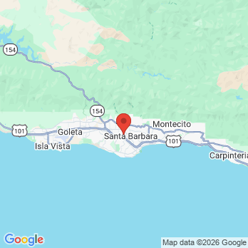 Map to Santa Barbara Dental Care office in Santa Barbara, CA