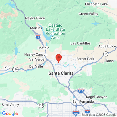 Map to Bridgeport Aesthetic Dentistry office in Santa Clarita, CA