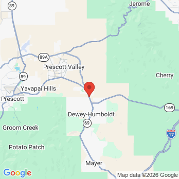 Map to Our Family Dentist office in Dewey, AZ
