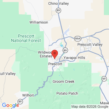 Map to Northern Arizona Endodontics office in Prescott, AZ