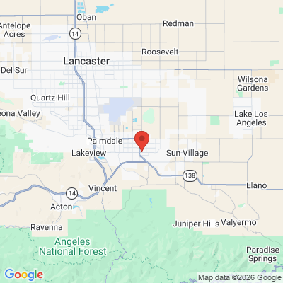 Map to  office in Palmdale, CA