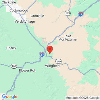 Map to Verde Smilles office in Camp Verde, AZ