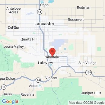 Map to Palmdale Advanced Dentistry office in Palmdale, CA