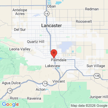 Map to Westside Dental Care office in Palmdale, CA