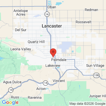 Map to PRESTIGE DENTAL CARE office in Palmdale, CA