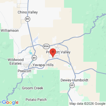 Map to Prescott Valley Dental Group office in Prescott Valley, AZ