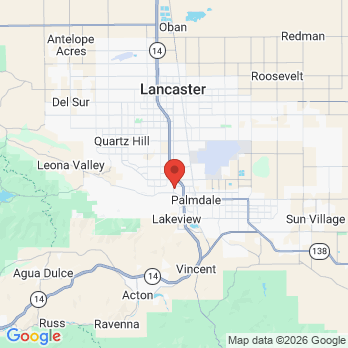 Map to Divison Street Dental  office in Palmdale, CA