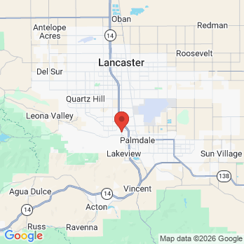 Map to Antelope Valley Dental Surgery Center office in Palmdale, CA