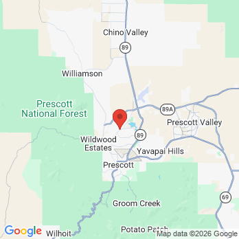 Map to Advanced Dental Care office in Prescott, AZ
