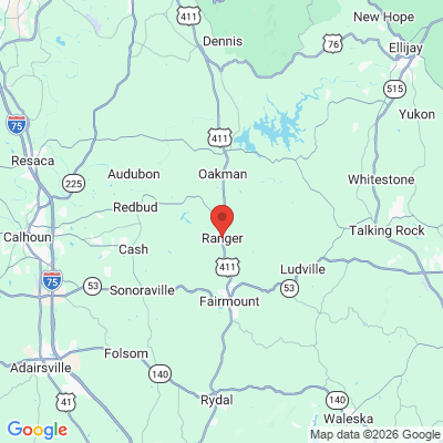 Map to  office in Ranger, GA