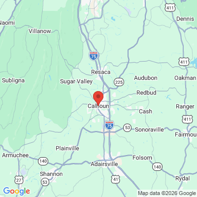 Map to  office in Calhoun, GA