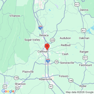 Map to  office in Calhoun, GA