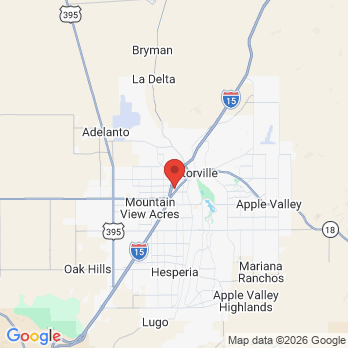 Map to Victor Valley Dental Group office in Victorville, CA
