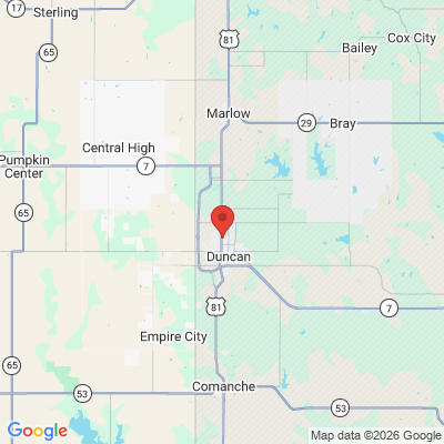 Map to  office in Duncan, OK
