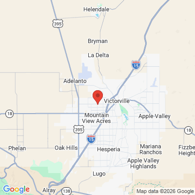Map to Mojave Dental Center office in Victorville, CA