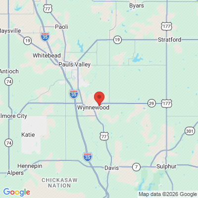 Map to  office in Wynnewood, OK