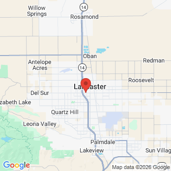 Map to Les Kurian Family Dentistry office in Lancaster, CA