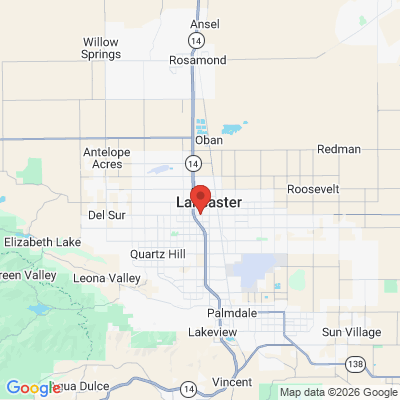 Map to Les Kurian Family Dentistry office in Lancaster, CA