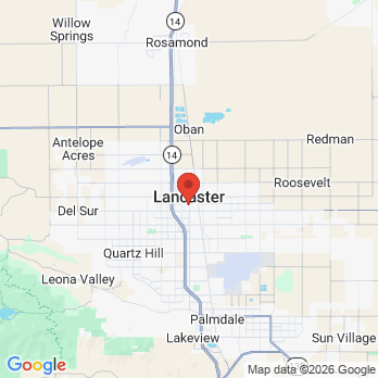 Map to Dr. Yulia Negom, DDS office in Lancaster, CA