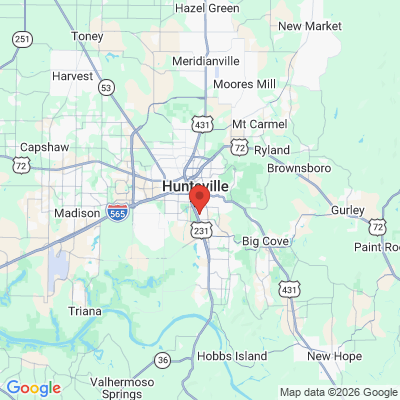 Map to  office in Huntsville, AL