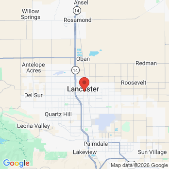 Map to Christy Lee DMD Family Dentistry office in Lancaster, CA