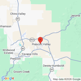 Map to Bowie Family Dental office in Prescott Valley, AZ