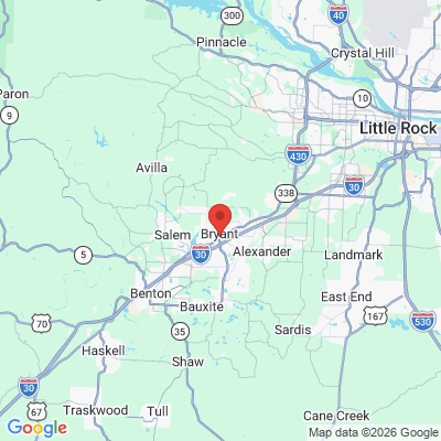 Map to  office in Bryant, AR