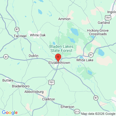 Map to  office in Elizabethtown, NC