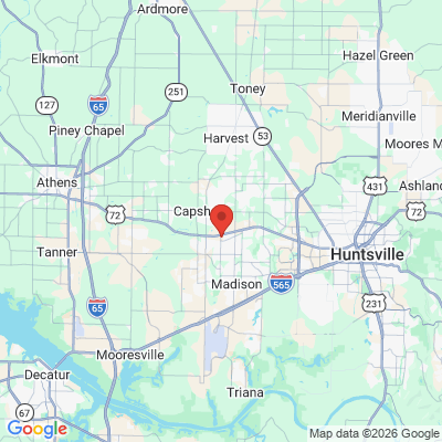 Map to  office in Madison, AL