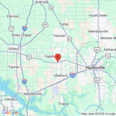 Map to  office in Madison, AL