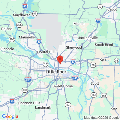 Map to  office in North Little Rock, AR