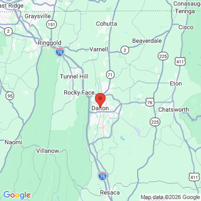 Map to  office in Dalton, GA