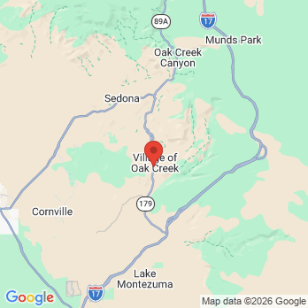 Map to Peak Family Dental Care office in Sedona, AZ