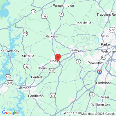 Map to  office in Liberty, SC