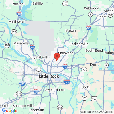 Map to  office in North Little Rock, AR